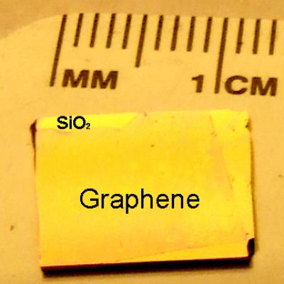 one centimeter graphene film transferred to silicon wafer with silicon dioxide top layer one centimeter graphene film transferred to silicon wafer with silicon dioxide top layer
